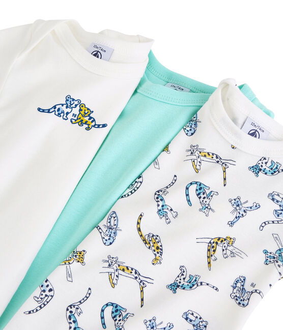 Lot de 3 bodies manches courtes panthères bébé en coton biologique variante 1