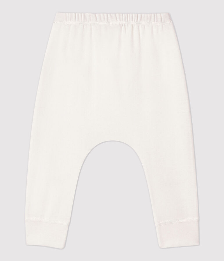 Legging t&ecirc;te de chat b&eacute;b&eacute; en coton biologique blanc MARSHMALLOW