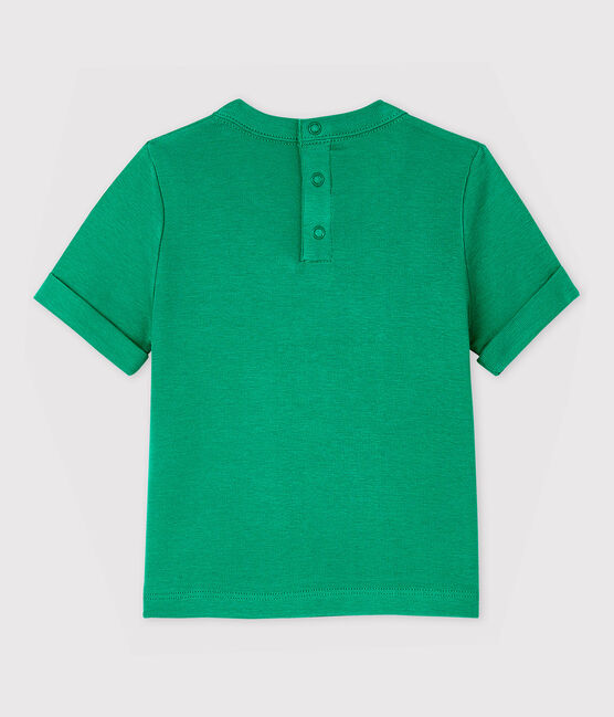 Tee-shirt manches courtes en coton bébé garçon vert GAZON