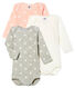 Trio de bodies manches longues b&eacute;b&eacute; fille