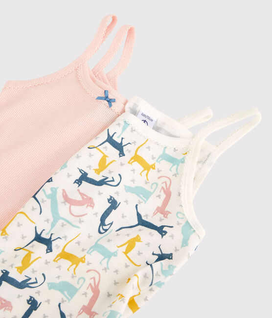 Lot de 2 chemises à bretelles petite fille en coton et lyocell variante 1