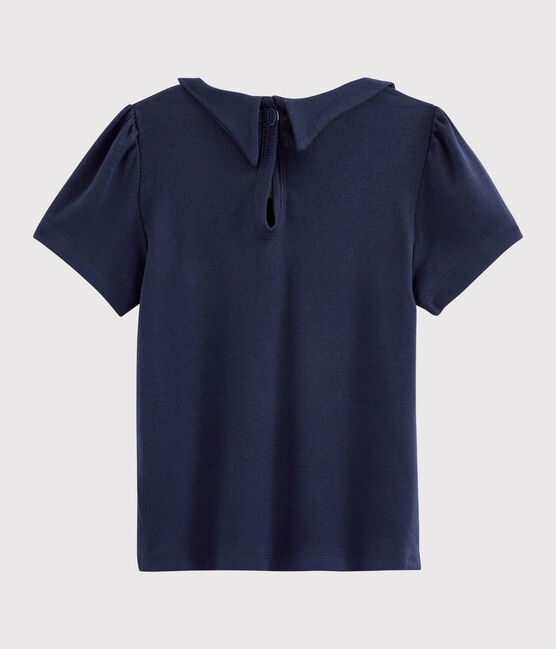 Tee-shirt enfant fille bleu SMOKING