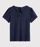 Tee-shirt enfant fille bleu SMOKING
