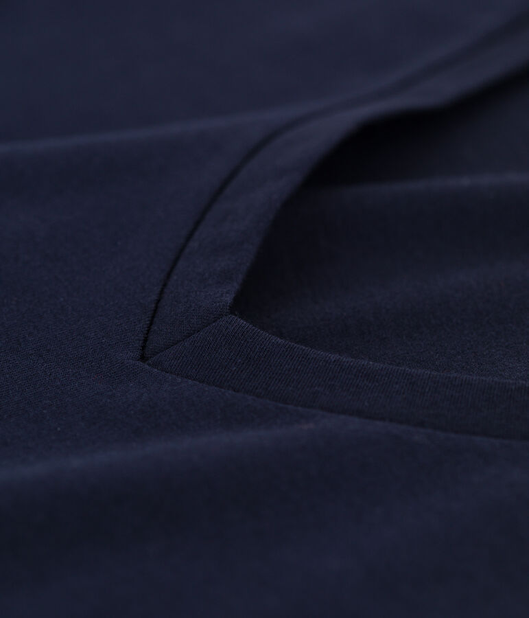 Tee-shirt LE DROIT col V en coton Femme bleu SMOKING