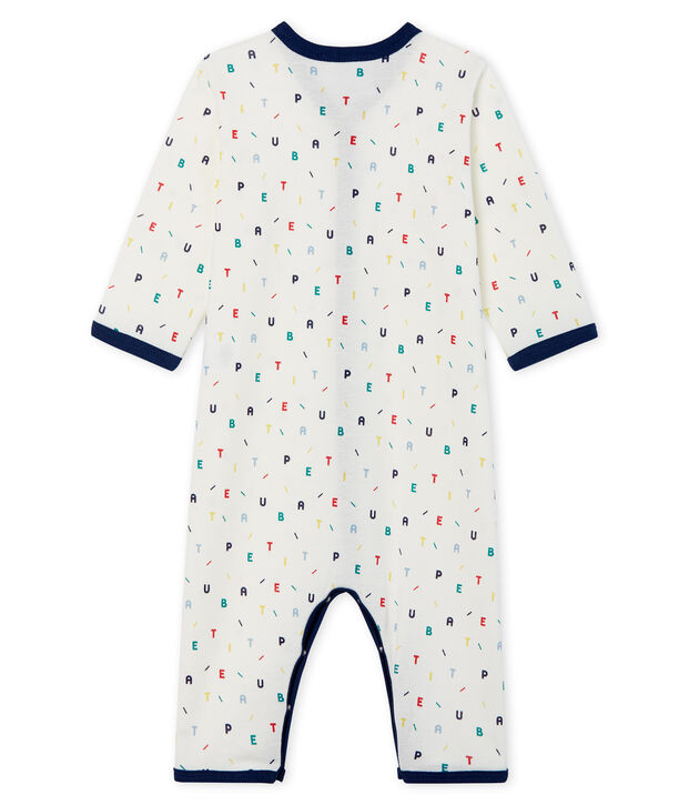 Dors bien sans pieds b&eacute;b&eacute; gar&ccedil;on en c&ocirc;te blanc/multicouleur