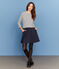 Robe manches longues femme bleu SMOKING/beige COQUILLE