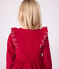 Robe enfant manches longues en velours unie rouge TERKUIT