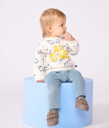 Sweatshirt bébé en coton imprimé pingouins