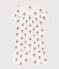 Pyjacourt fleurs avec couronne en coton  petite fille blanc MARSHMALLOW/blanc MULTICO