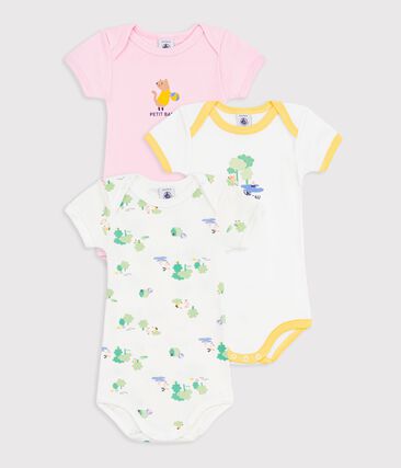 Lot de 3 bodies manches courtes en coton