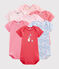 Lot surprise de 7 bodies manches courtes b&eacute;b&eacute; fille multicouleur