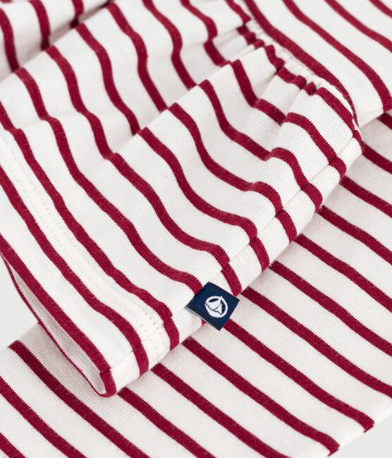 Marinière enfant en coton rouge MILK/ AMARANTE