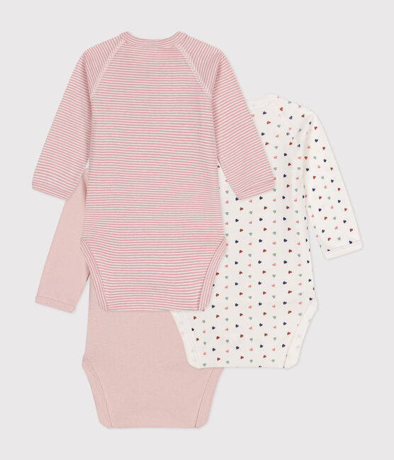 Lot de 3 bodies croisés manches longues en coton bébé variante 2
