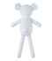 Doudou ourson rayé milleraies bleu FRAICHEUR/blanc ECUME CN