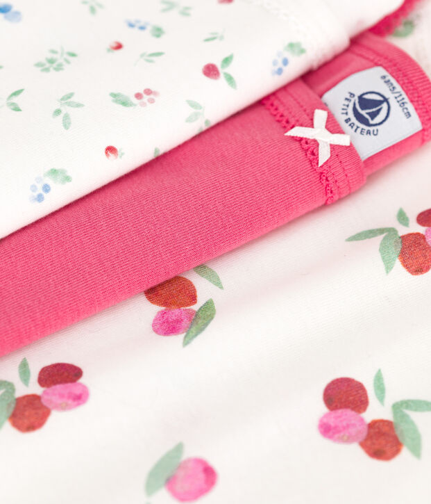 Lot de 3 d&eacute;bardeurs enfant en coton &agrave; fines bretelles fruits multicouleur