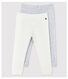 Lot de 2 leggings en coton bébé fille