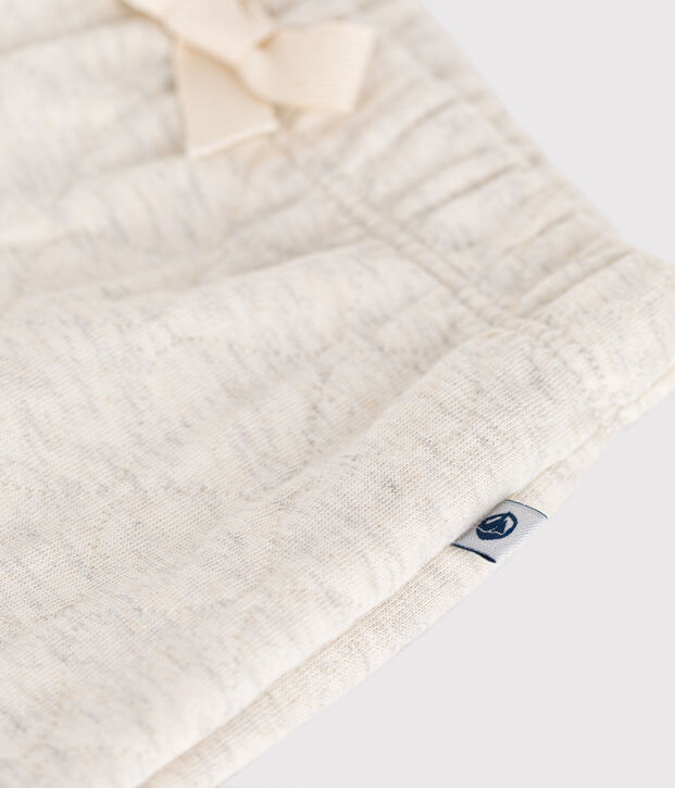 Pantalon en tubique matelass&eacute; b&eacute;b&eacute; beige