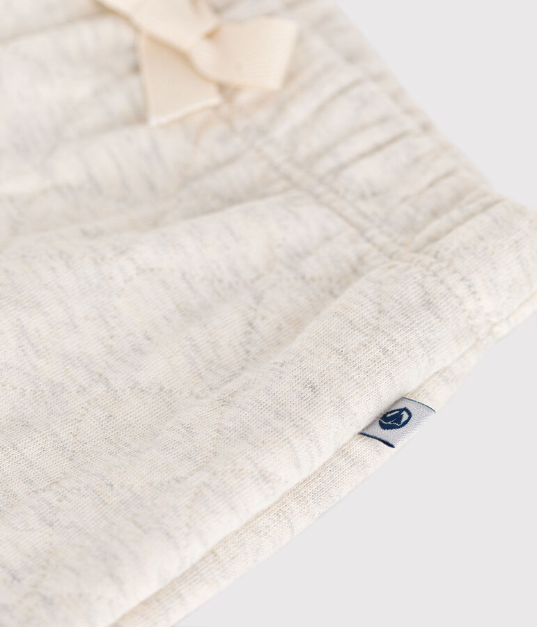 Pantalon en tubique matelass&eacute; b&eacute;b&eacute; beige