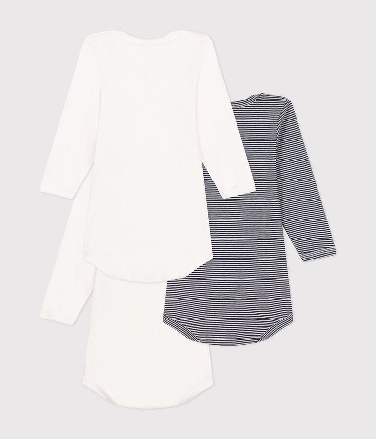 Lot de 3 bodies manches longues en coton b&eacute;b&eacute; variante 1