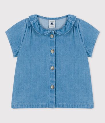 PETIT BATEAU - Blouse en denim léger bio bébé