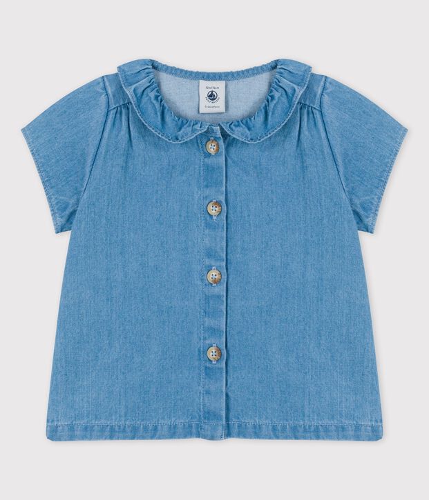 Blouse en denim l&eacute;ger bio b&eacute;b&eacute; bleu
