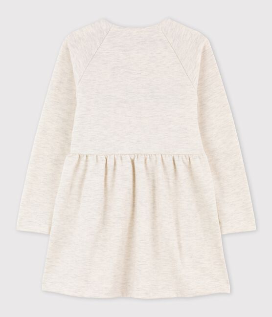 Robe manches longues en molleton enfant fille beige MONTELIMAR CHINE