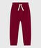 Pantalon de jogging enfant en coton uni AMARANTE