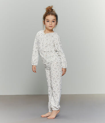 Petit Bateau Pyjama A Fleurs Petite Fille En Velours Vetements De Nuit Et Peignoirs Com Ensembles De Pyjama