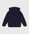 Sweatshirt zippé à capuche en molleton enfant fille bleu SMOKING