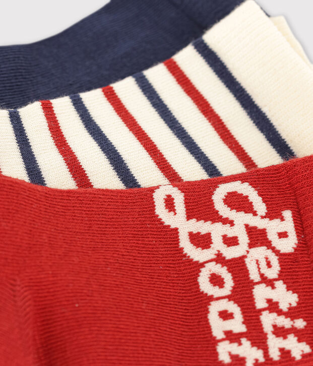 Lot de 3 paires de chaussettes enfant gar&ccedil;on-fille multicouleur