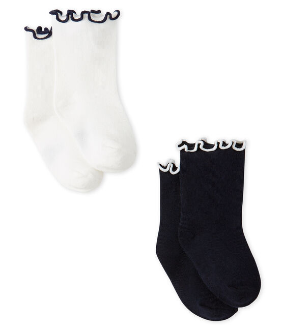 Lot de 2 paires de chaussettes mi-basses bébé fille variante 1