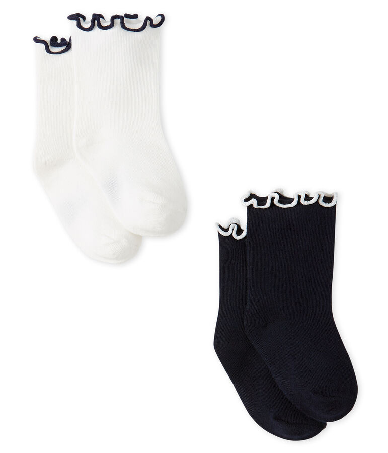 Lot de 2 paires de chaussettes mi-basses b&eacute;b&eacute; fille variante 1