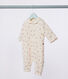 Combinaison bébé en coton à col, imprimé fleuri