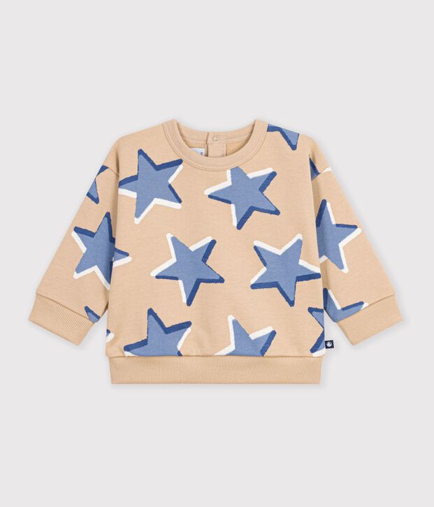 Sweatshirt b&eacute;b&eacute; en coton imprim&eacute; c&oelig;urs beige/multicouleur