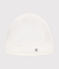 Bonnet naissance bébé en côte blanc MARSHMALLOW