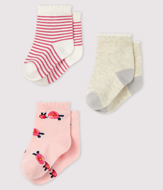Lot de 3 paires de chaussettes b&eacute;b&eacute; multicouleur