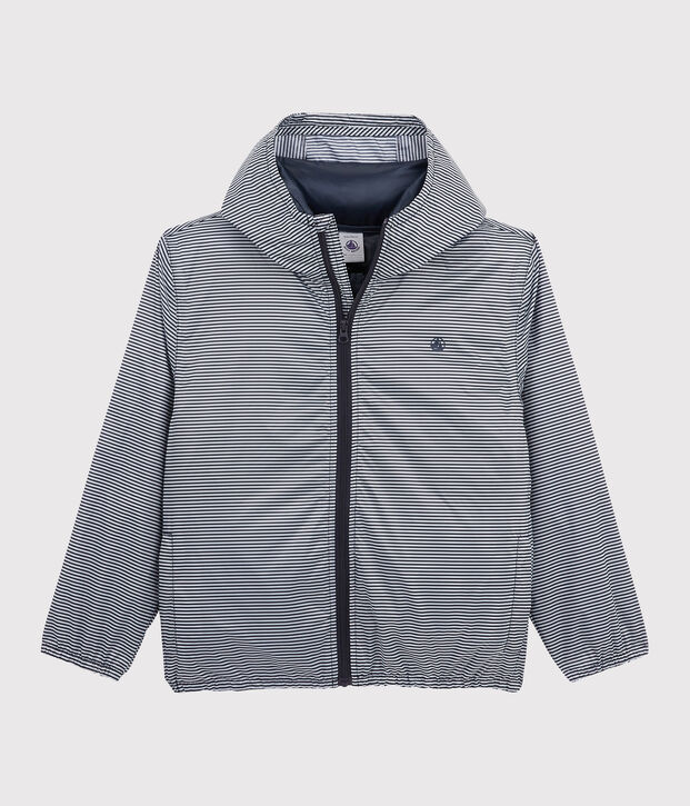 Coupe-vent 3 en 1 recycl&eacute; enfant bleu