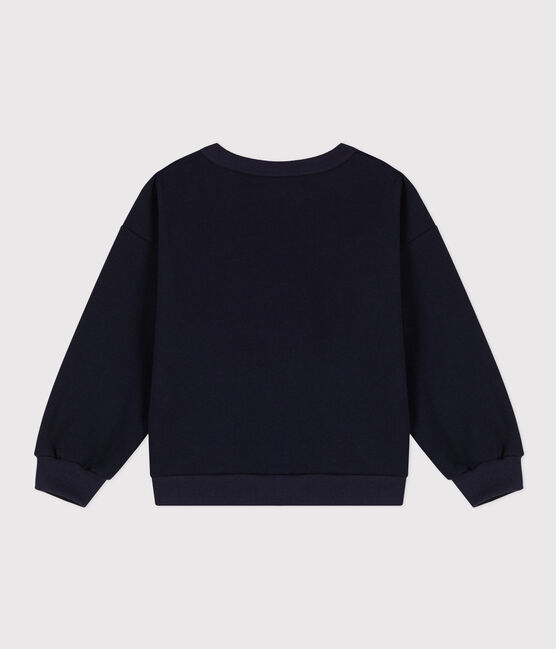 Sweatshirt en molleton enfant fille bleu SMOKING