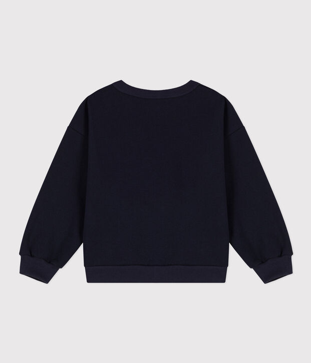Sweatshirt en molleton enfant fille bleu marine