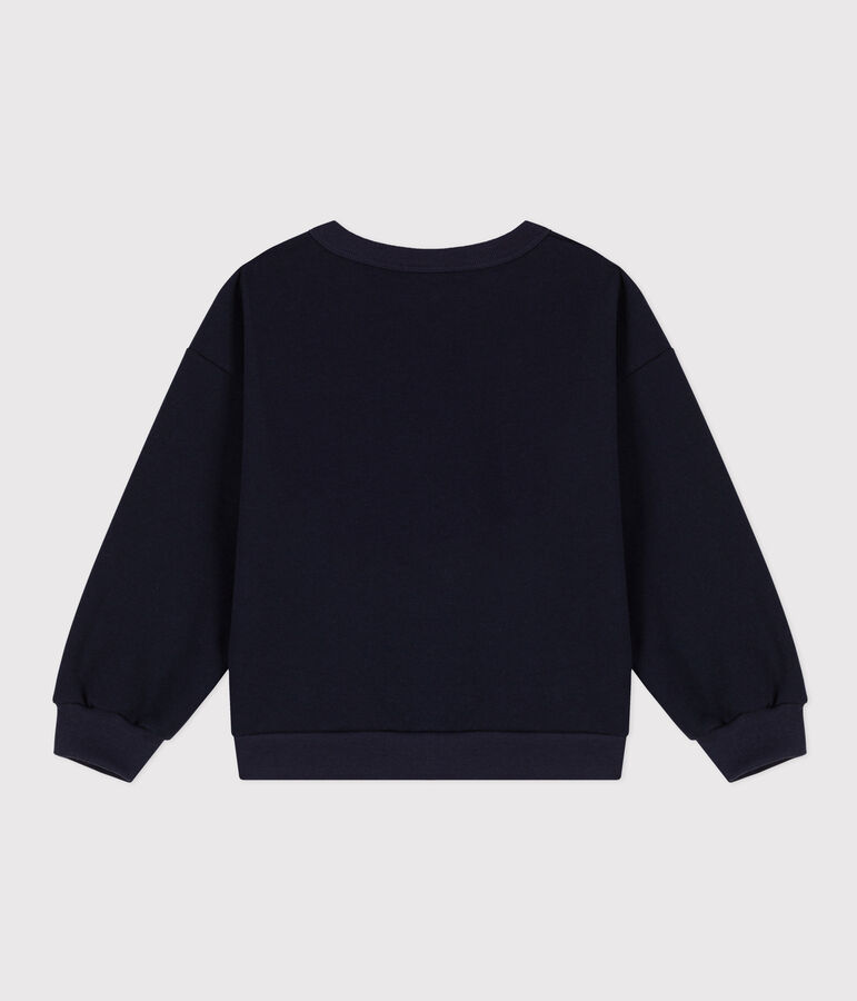 Sweatshirt en molleton enfant fille bleu SMOKING