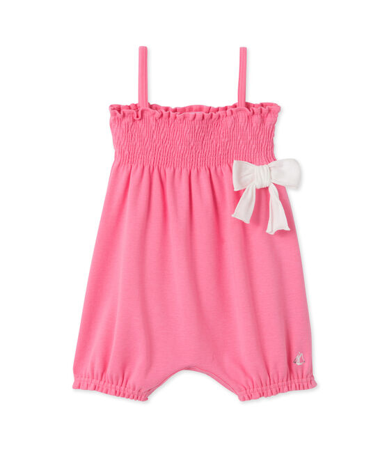 Combinaison courte bébé fille rose Petal