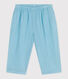 Pantalon bébé en gaze de coton uni