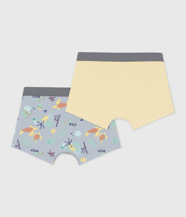 Lot de boxers enfant en coton imprim&eacute; phosphorescent multicouleur