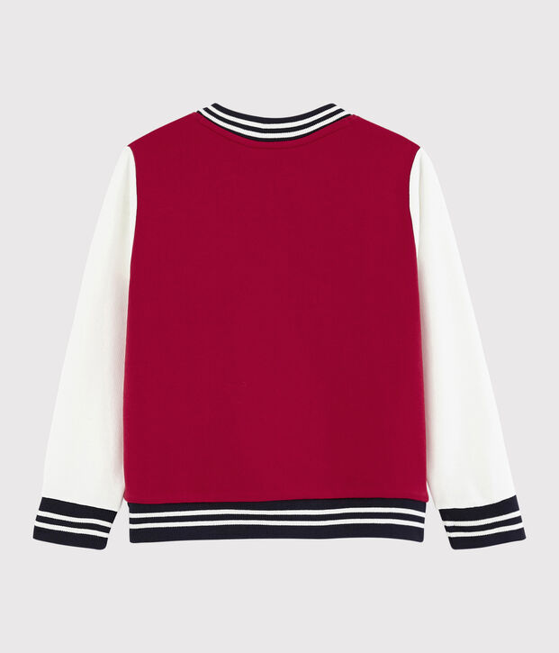 Teddy en molleton enfant fille -gar&ccedil;on rouge/blanc
