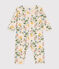 Pyjama sans pieds imprimé en coton motif fleurs bébé blanc AVALANCHE/ MULTICO