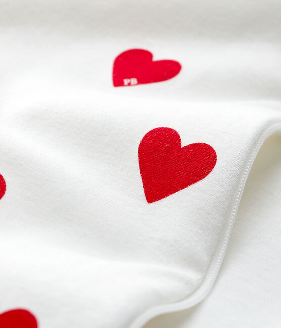 GIGOTEUSE CŒUR BÉBÉ EN COTON TOG 2 blanc MARSHMALLOW/rouge TERKUIT