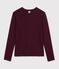 Tee-shirt femme en coton manches longue uni MOON