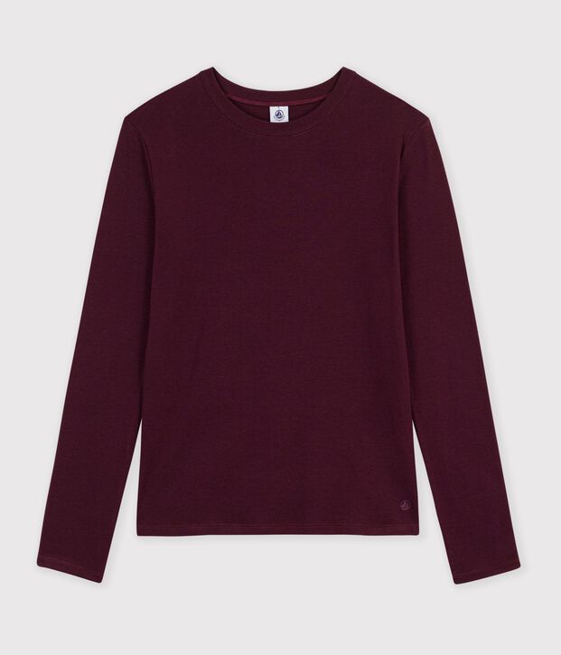 Tee-shirt femme en coton manches longue uni MOON