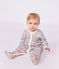 Pyjama b&eacute;b&eacute; en tubique imprim&eacute; &agrave; fleurs blanc/multicouleur