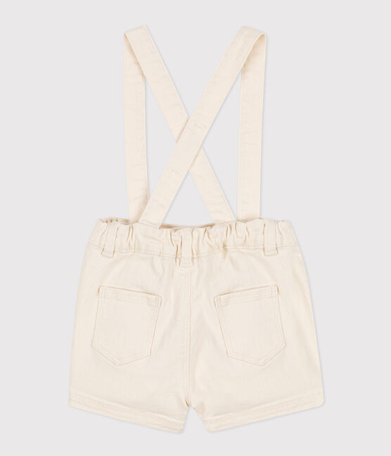 Short à bretelles bébé en denim écru AVALANCHE